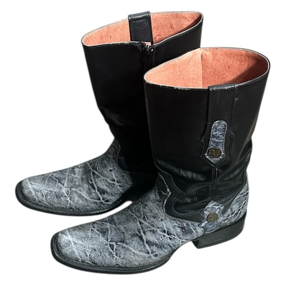 verthali Other - Stylish Black and Gray Men's Western Boots